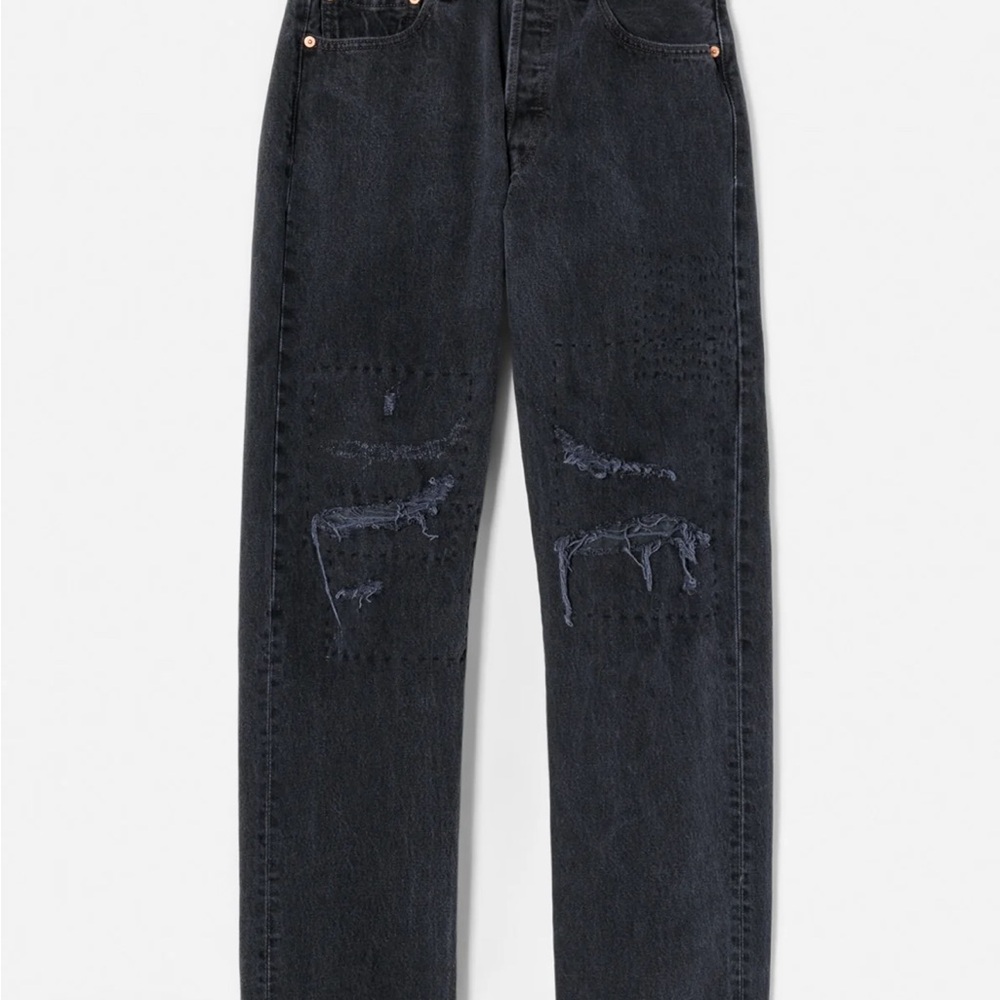 Men's Black Distressed Jeans